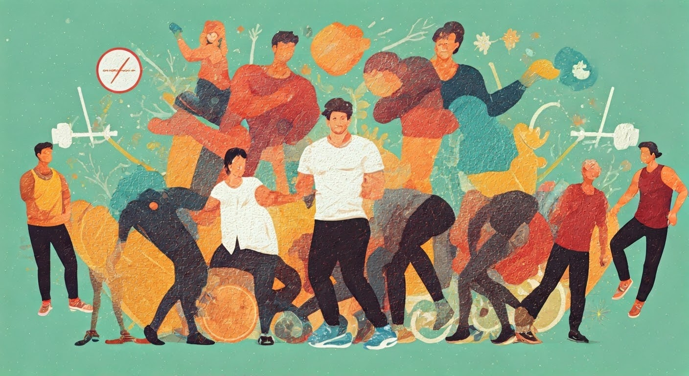 Collage of health and wellness themes